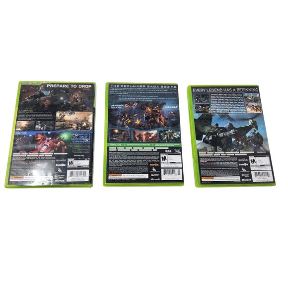 Halo Game Bundle Lot Of 3 Microsoft Xbox 360 Reach, War And 4 With Case - Picture 2 of 4